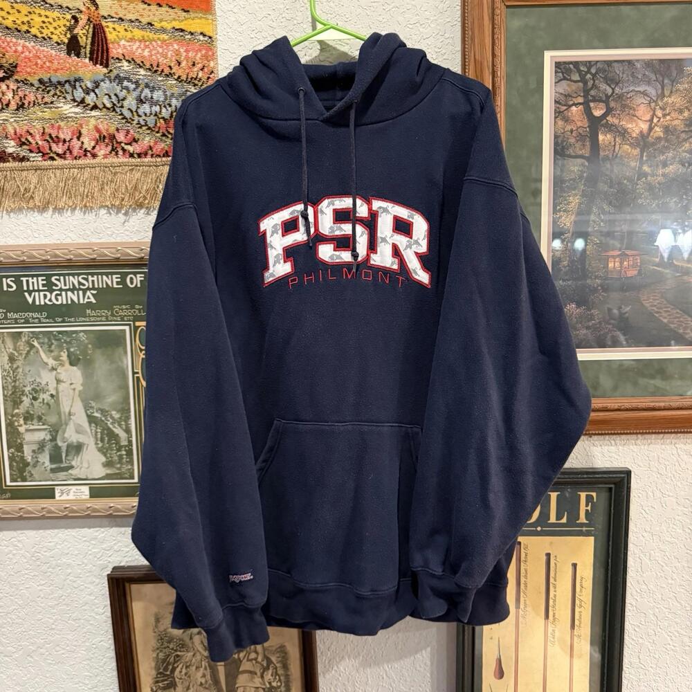 Vintage 90s RARE Jansport Philmont Scout Ranch PSR Blue Hoodie Size XL